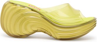 Diesel Platform mule in Melflex - Sandals - Woman - Yellow