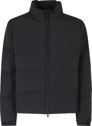 People of Shibuya Black Stretch Nylon High-Collar Down Jacket