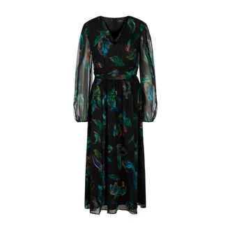 Marc Cain Viscose Jurk met Verenprint - Dames - Casual kleedjes - Veelkleurig - XS - Kleedjes