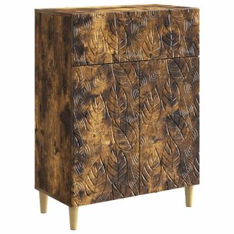 vidaXL Aparador Roble Ahumado 66 X 34,5 X 90 Cm Madera De Ingenier&iacute;a Vidaxl