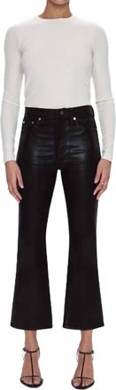 Pistola Denim Lennon High Rise Cropped Boot Pants In Coated Mocha