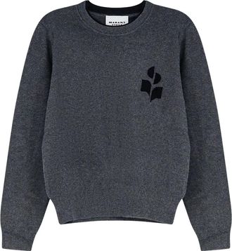Isabel Marant Marisans Trui - Dames - Ronde hals truien - Grijs - S - Katoen - Truien & Vesten