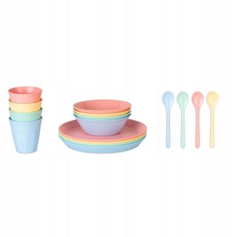 Koziol Nora Macarons Conjunto De Vajilla Multicolor 16 Piezas