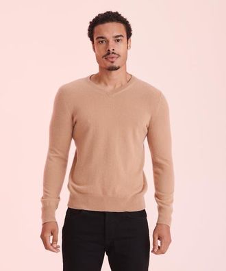 Naadam The Original Cashmere V-Neck Sweater in Camel at Nordstrom, Size Xx-Large
