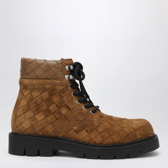 Bottega Veneta Dark caramel Haddock ankle boots in suede