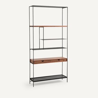 AM.PM Boekenrek in notenhout Tidder