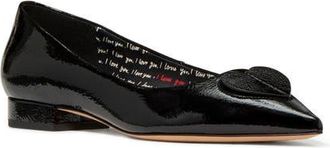 Kate Spade New York lover crinkle patent leather low pump in Black at Nordstrom, Size 6.5