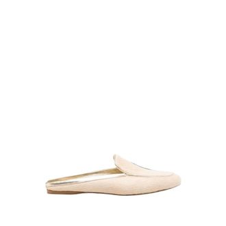 Forte_Forte Schoenen, Dames, Beige, 38 EU, Leer, Pony Skin Sabot Loafers