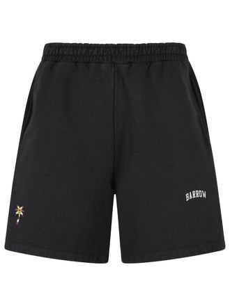 Barrow Black Cotton Bermuda Shorts
