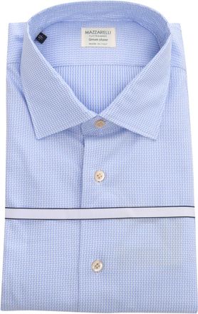 Mazzarelli Geometric Pattern Cotton Shirt