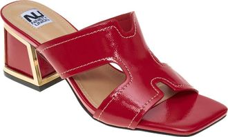 Ninety Union Bright Block Heel Slide Sandal in Red at Nordstrom Rack, Size 4