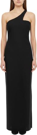 Sportmax Black One Shoulder Maxi Dress