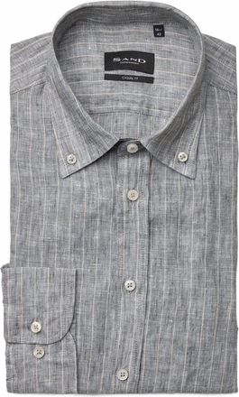 Sand Copenhagen Mens Simon Long Sleeve Shirt In Gray