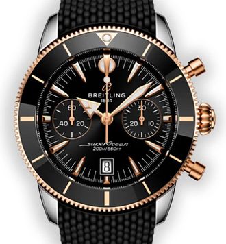 Breitling Superocean Heritage Chronograph Automatic Chronometer Black Dial Mens Watch UB0156H11B1S1
