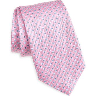 Nordstrom Quatrefoil Medallion Silk Tie in Pink at Nordstrom
