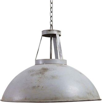 Biscottini International Biscottini - Industrial viron made antiqued white finish W46xDP46xH40 cm sized non electrified suspended chandelier