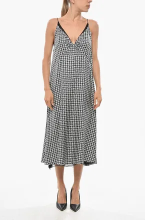 Dior Slip Dress in Seta Motivo Pied de Poule Dior
