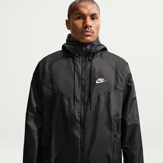 Nike Mens Nike Sportswear Windrunner Hooded Jacket in Black | DA0001-010