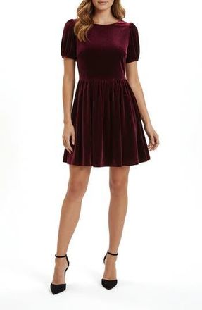Lush Low Back Velvet Minidress in Burgundy at Nordstrom Rack, Size X-Small