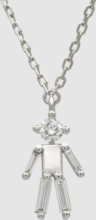 Little Ones Paris Collier Pendentif Gar&ccedil;on Argent Iconic White 45cm