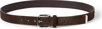 Brunello Cucinelli Reversed leather belt in Rust Brown at Nordstrom, Size 100