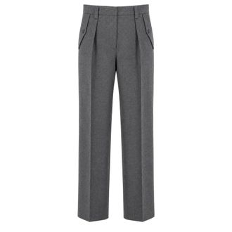 Antonelli Wide-leg Trousers - female - Antonelli Firenze - Straight Trousers - Gray - XS - Trousers