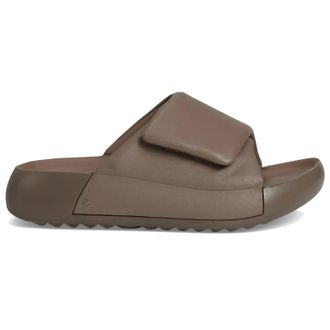 Ecco Ecco Cozmo PF 206683 Full Grain Leather Womens Slides Sandals - Taupe - Size:UK 5-5.5