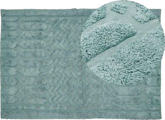 Beliani Rug SIRNAK Mint Green 140 x 200 cm Cotton