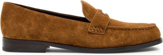 Tory Burch Classic Penny Suede Loafers - Beige - 10 (IT40.5 / UK7.5)