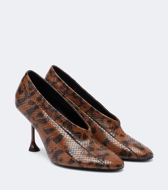 Proenza Schouler Tee snake-effect leather pumps