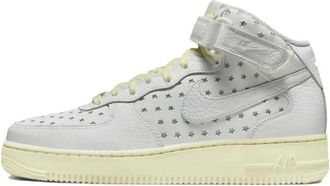 Nike Fitness, unisex, Wit, 44 1/2 EU, Leer, Air Force 1 Mid Cut Out Stars