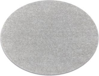 RugsX Rugsx - Alfombra Buenos Circulo 7005 Shaggy Liso, De Un Solo Color Plata Grey Circulo 120 Cm