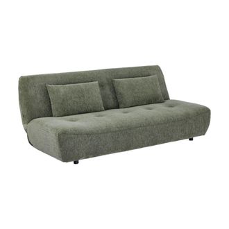 Sweeek Sof&aacute; cama de tela chenilla, 3 plazas, verde