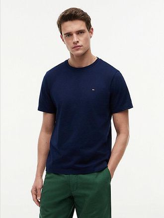 Tommy Hilfiger Flag Embroidery Jersey Crew Neck T-Shirt