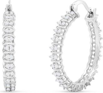 Jaclyn Smith Platinum Plated 0.50 Ct. Tw. Lab-Grown Moissanite Earrings