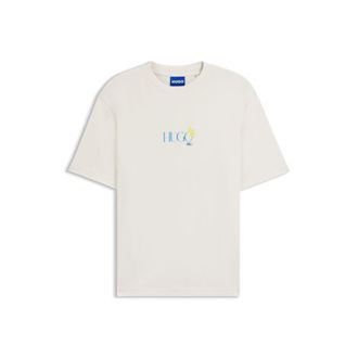 HUGO BOSS Cotton-jersey T-shirt with rear printed artwork