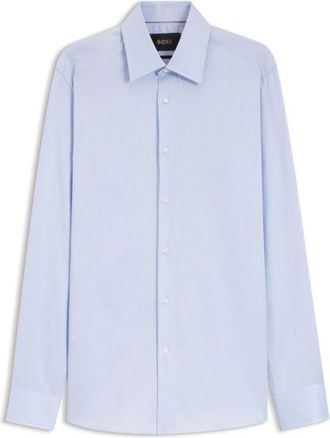 BOSS Striped slim-fit shirt in Italian cotton twill
