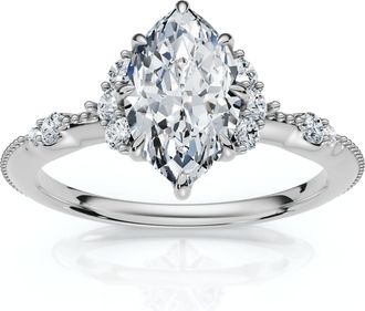 Pompeii3 1.20Ct Marquise Viviana Diamond Engagement Ring 14k Gold Lab Grown EF/VS