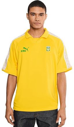 Puma King Fanpack Brazil Jersey Mens Licensed Pele Yellow/Puma Green/Puma Black : 2XL, Polyester