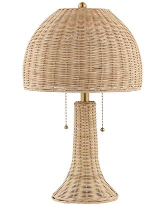 Jonathan Y Designs Jonathan Y Joanie 22In Rustic Led Rattan Table Lamp
