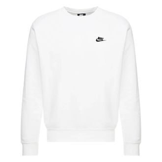 Nike Sweatshirts, male, White, Size: 2XL Sportswear Club Fleece Crew