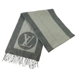 Louis Vuitton Pre-owned Scarves, unisex, Gray, Size: ONE SIZE Pre-owned Stole