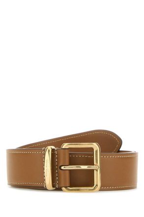 Miu Miu Beige Caramel Solid Buckle Belt