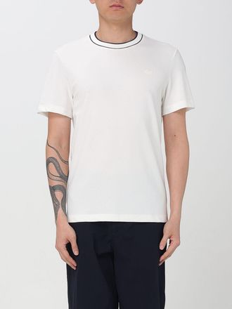 Lacoste T-shirt in cotone con girocollo a righe