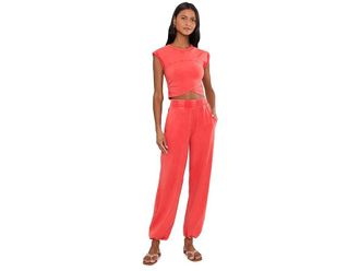 Free People Movement Hot Shot Crossover Set Womens Active Sets Grapefruit : XS, Cotton/Elastane
