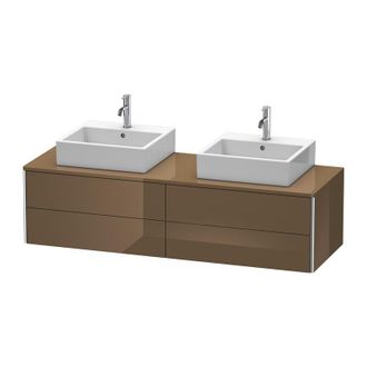 Duravit Mueble De Pared Duravit Xsquare 160,0 X 54,8 Cm, 4 Cajones, Caj&oacute;n Superior Con Corte De Sif&oacute;n Y Delantal, Color (frente/cuerpo): Marr&oacute;n Oliva Laca Alt