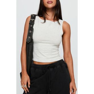 Princess Polly Bleeker Marl Sleeveless Top in Grey Marle at Nordstrom, Size 12