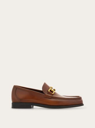 Ferragamo Men Loafer with Gancini buckle Brown Size 10.5