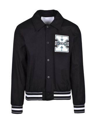 John Richmond Black Cotton College Jacket