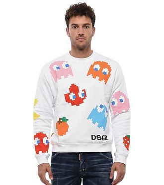 Dsquared2 White Graphic Sweatshirt